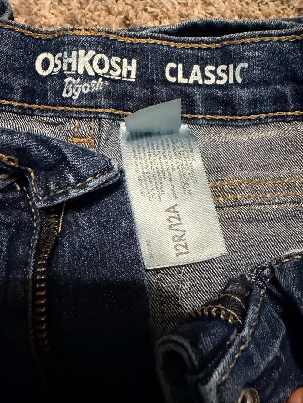 OshKosh B'gosh Boys Straight Leg Jeans - Dark Blue Denim 3 -pk